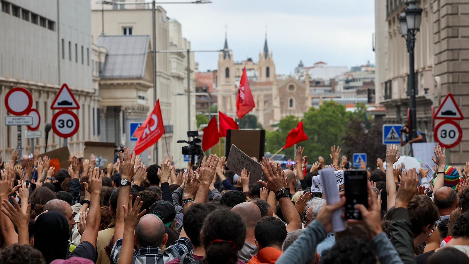 Manifestación junto al Congreso