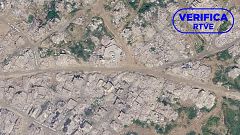 Tres años de guerra: la destrucción de la Franja de Gaza que revelan las nuevas imágenes de satélite