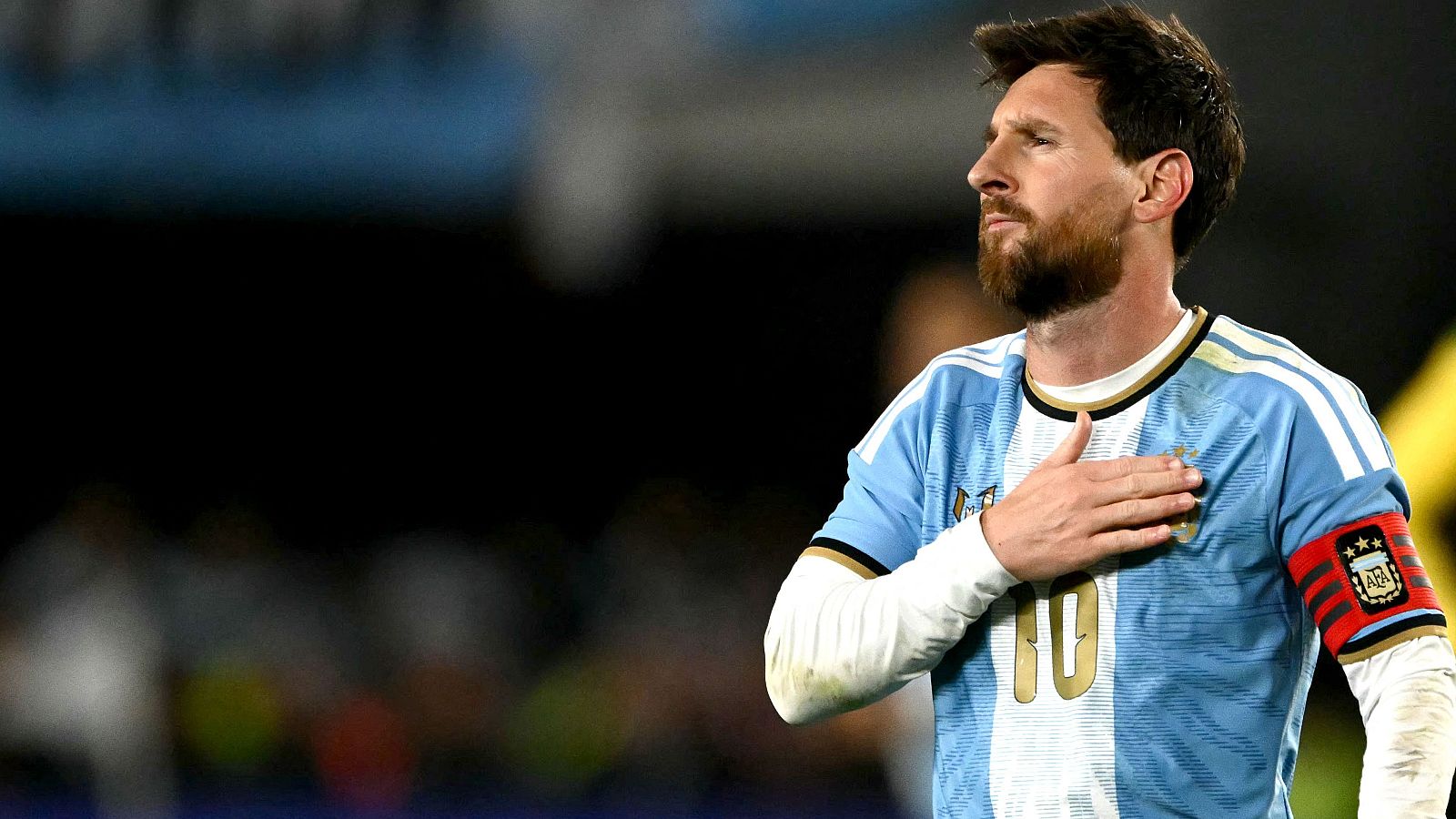 Lionel Messi en su último partido con la selección argentina
