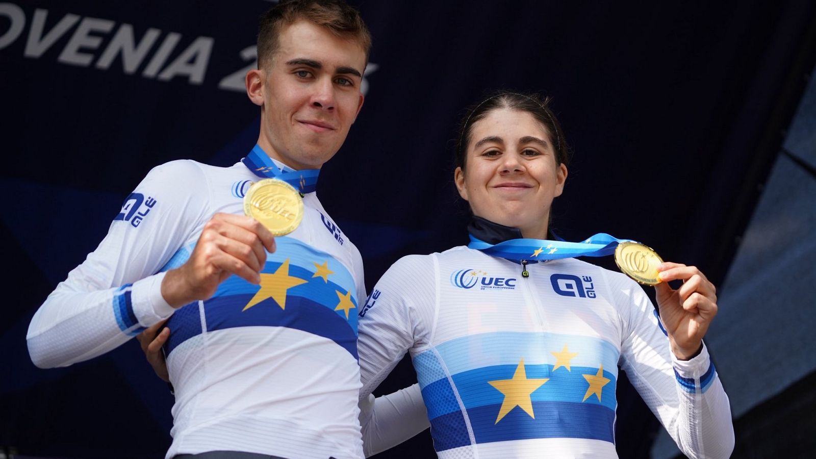 Benjamín Noval y Alejandra Neira, campeones de Europa contrarreloj