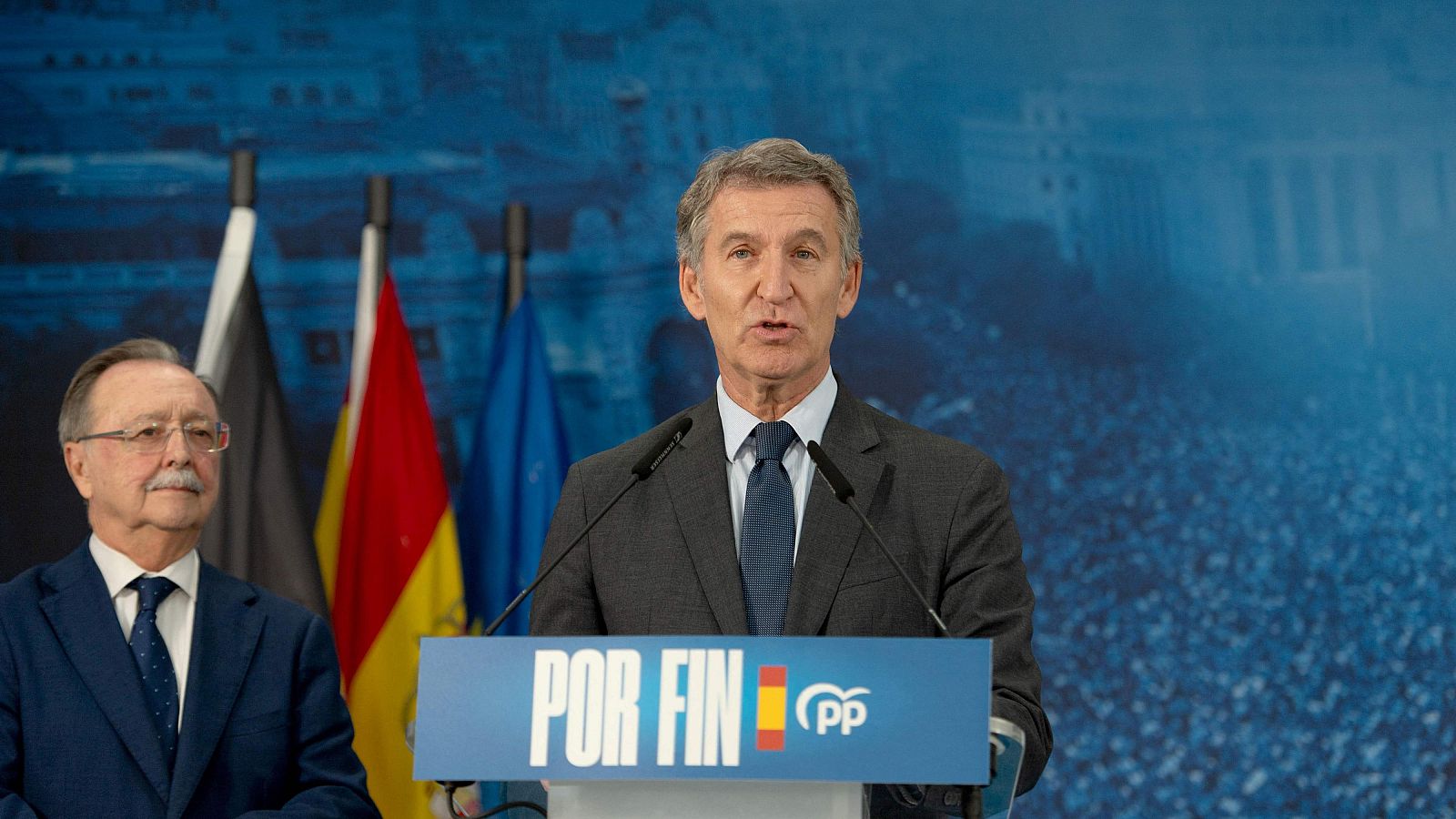 El líder y candidato del PP a las elecciones, Alberto Núñez Feijóo.