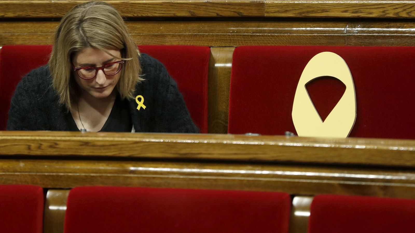Elsa Artadi, durante el pleno del Parlament del pasado 5 de abril.