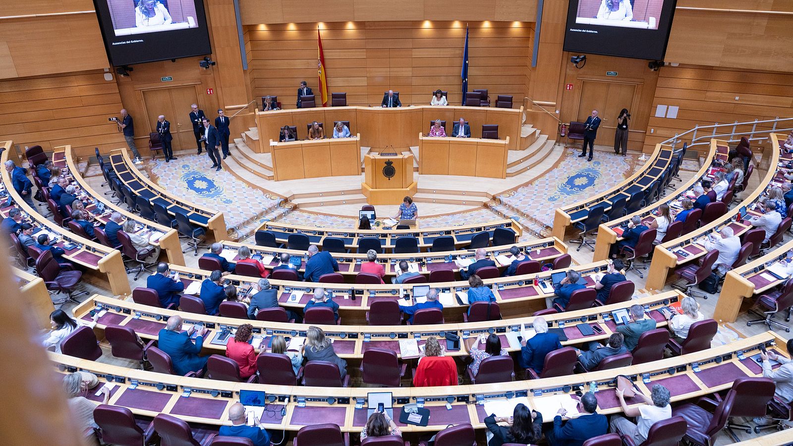 El hemiciclo del Senado durante una sesión plenaria