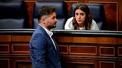 Podemos acuerda con ERC no presentar candidatura propia en Cataluña y Montero y Rufián harán campaña juntos