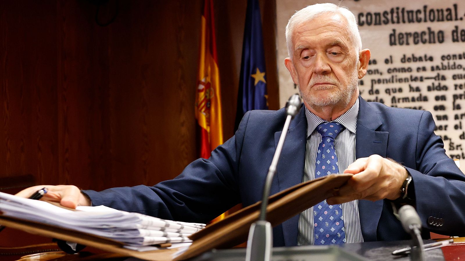 El DAO de la Guardia Civil, Manuel Llamas, durante su comparecencia por el caso Koldo