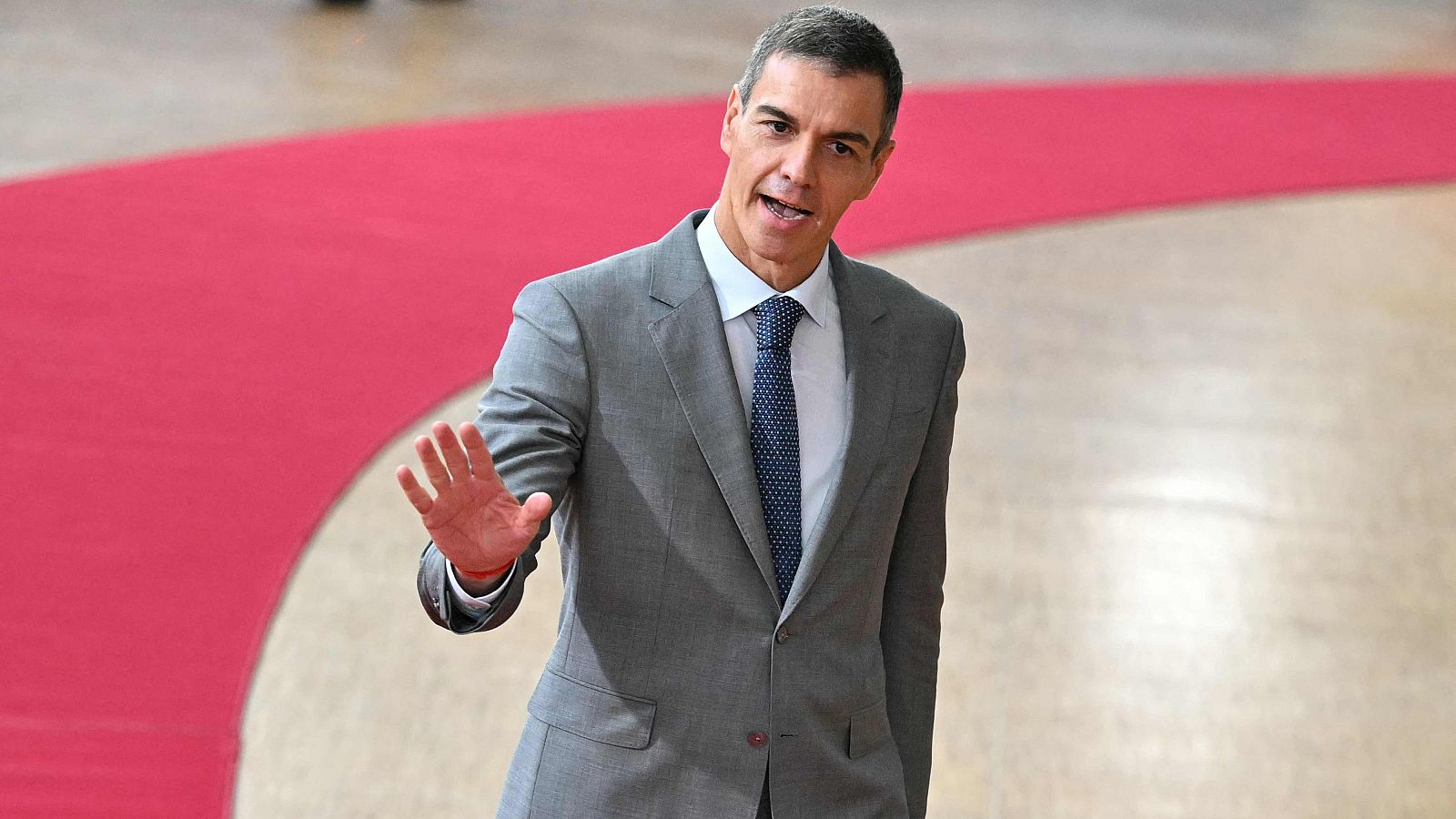 Imagen del presidente del Gobierno, Pedro Sánchez, este jueves en Bruselas