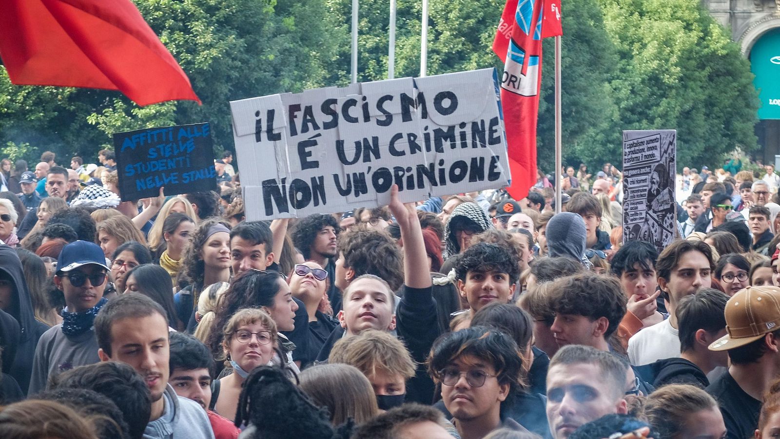 Protestas en Milán, Italia