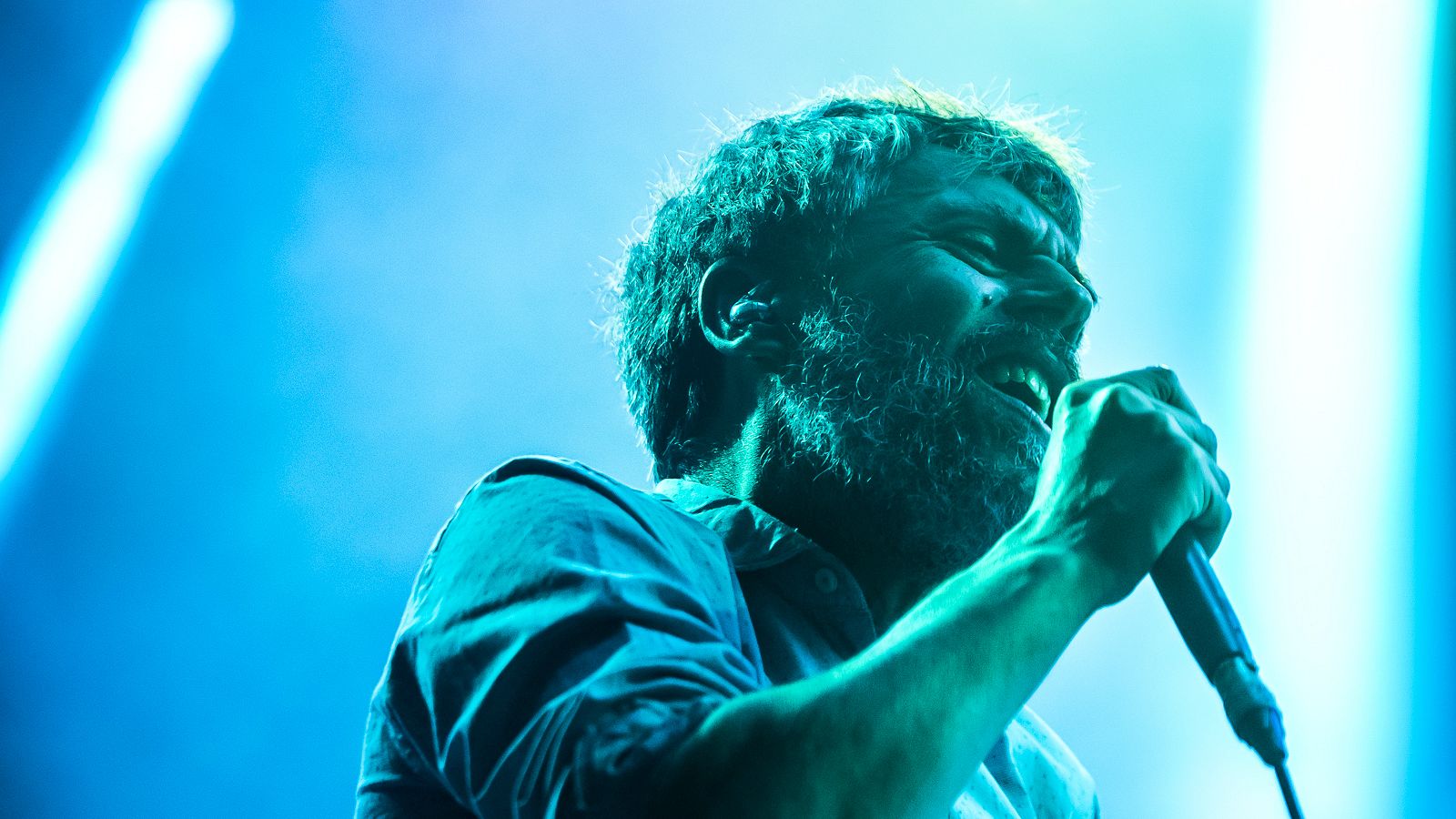 Iván Ferreiro en un momento de su actuación en el Warm Up Festival