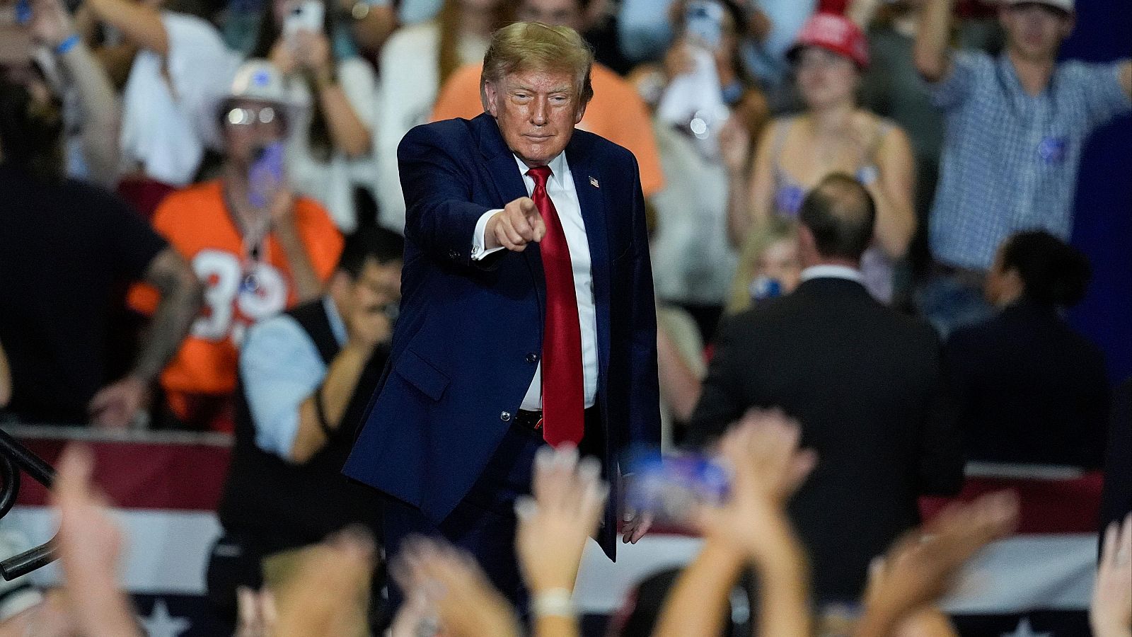 El presidente estadounidense Donald Trump durante uno de sus mítines