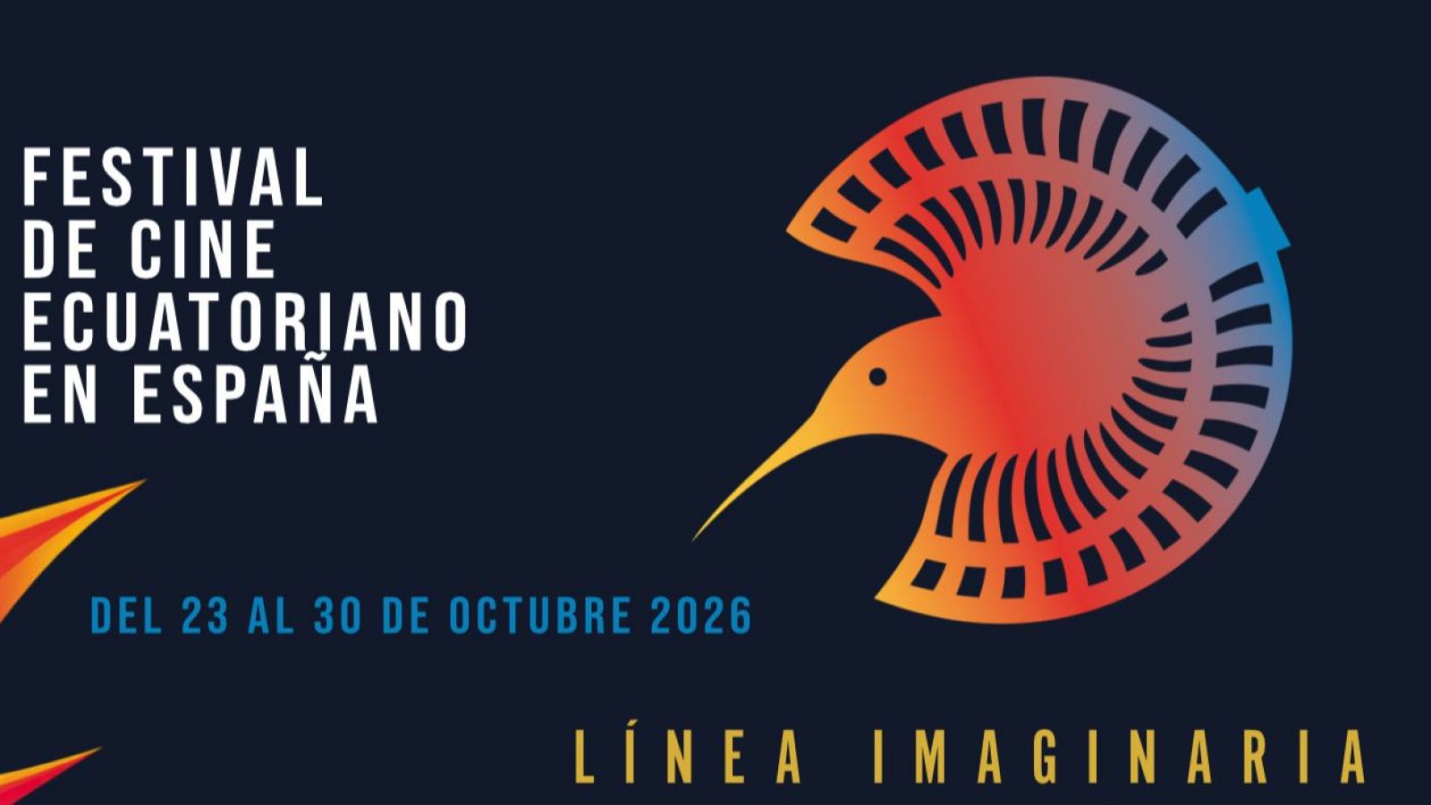 Cartel del Festival de Cine Ecuatoriano Línea Imaginaria.