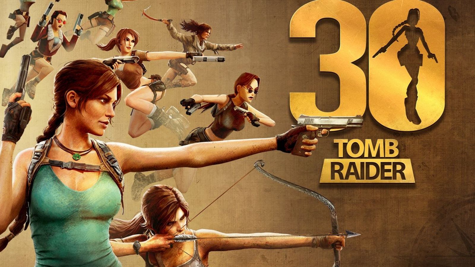 Imagen con todas las¡ versiones de Lara Croft para celebrar los 30 años de Tomb Raider