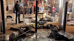 Disturbis al centre de Barcelona en una protesta juvenil