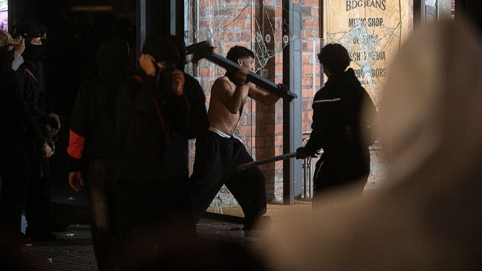 Disturbios en el centro de la ciudad, a 24 de octubre de 2026, en Barcelona