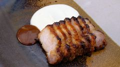 Receta de panceta con alioli de ajo negro de MasterChef Celebrity Legends