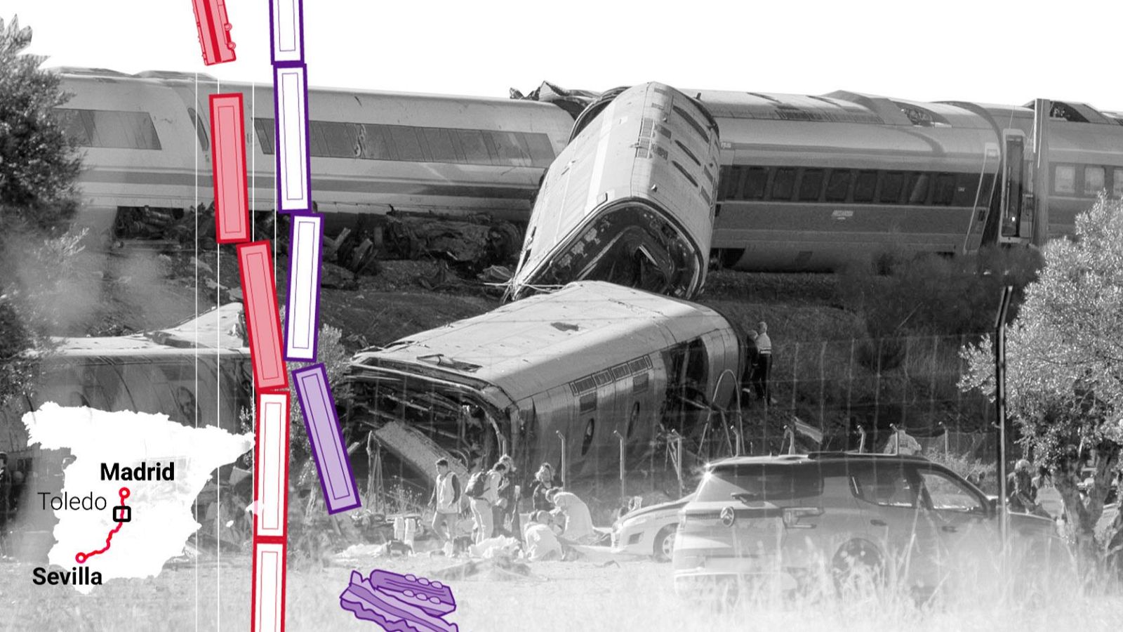 Mapas y datos: qué ha pasado en el accidente de dos trenes en Urda, Toledo