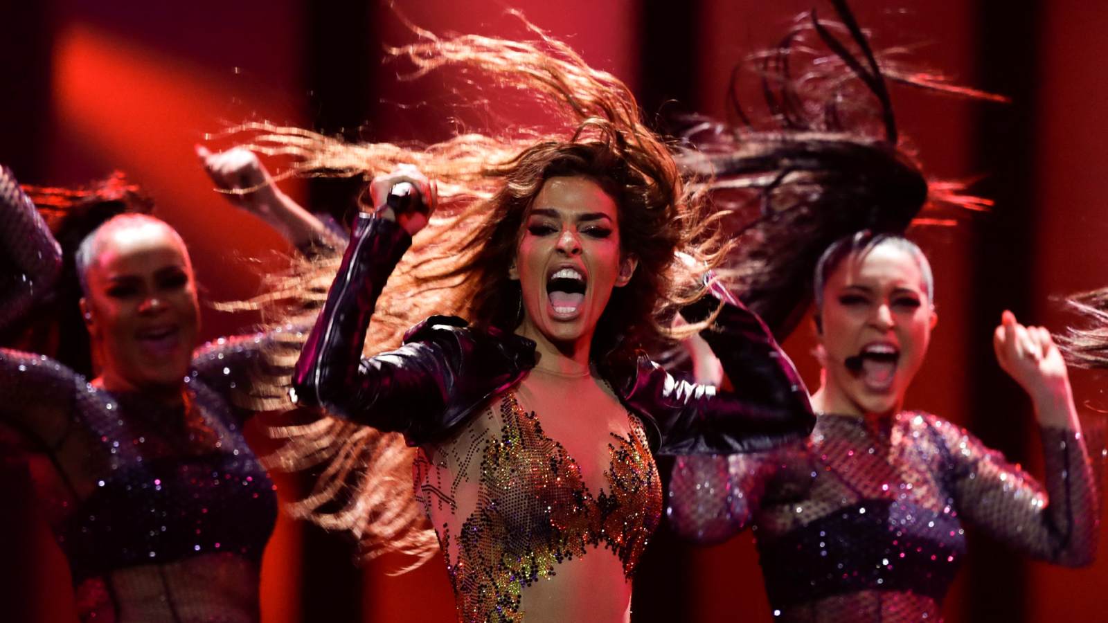 La representante de Chipre durante un ensayo