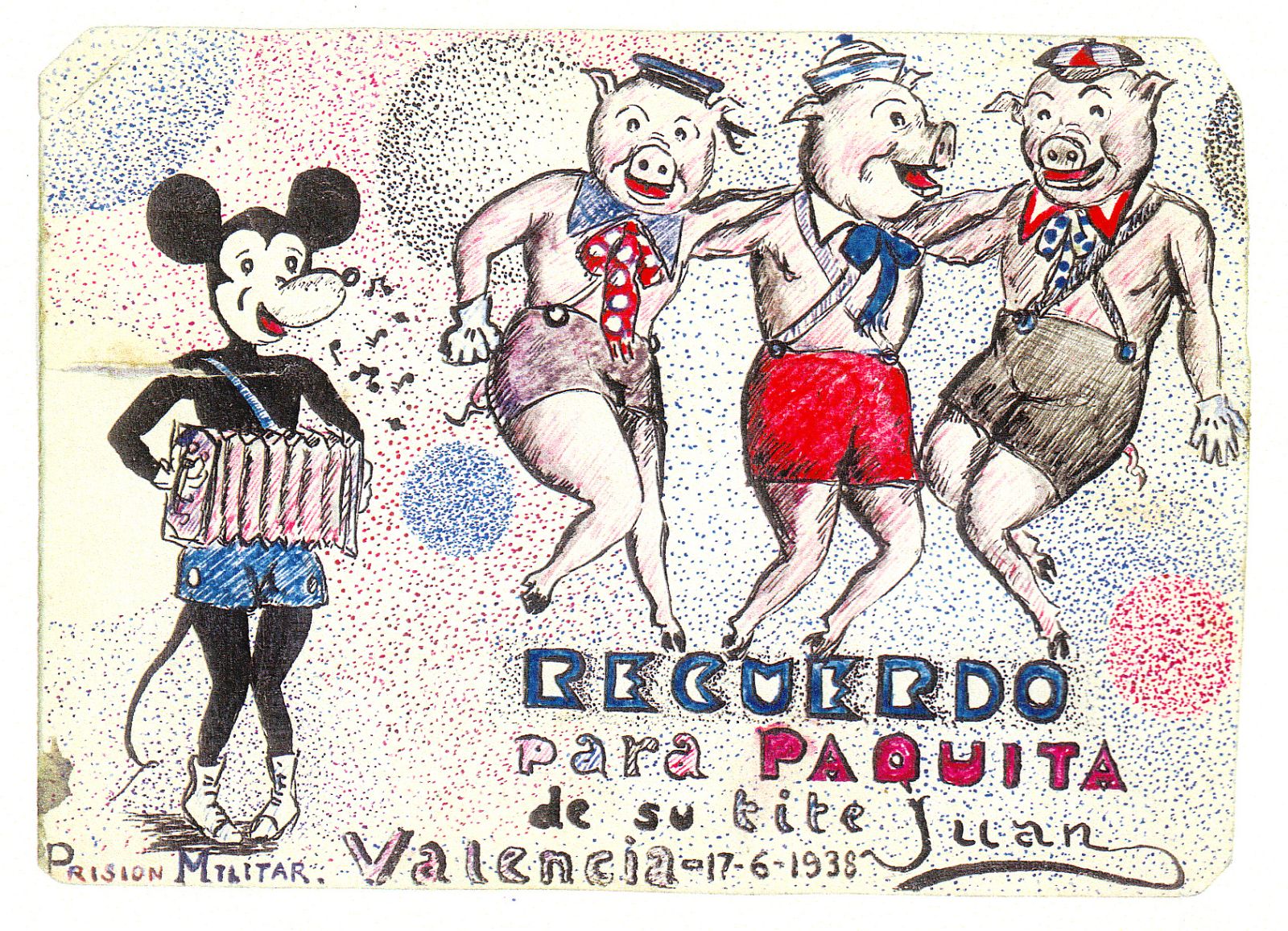 Miki y cerditos, 1938