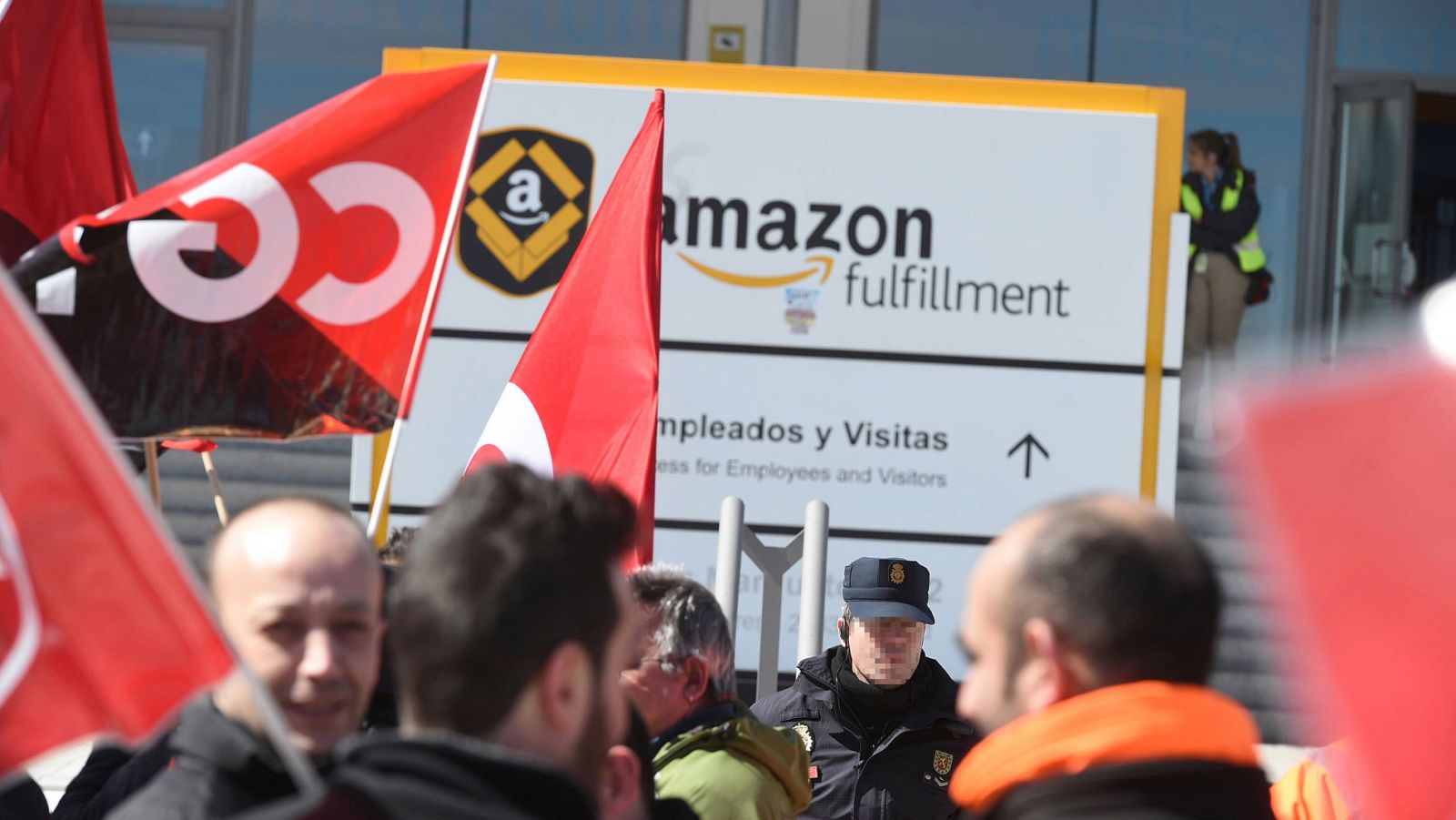 Imagen de archivo de la huelga del pasado 21 de marzo en Amazon, en San Fernando de Henares