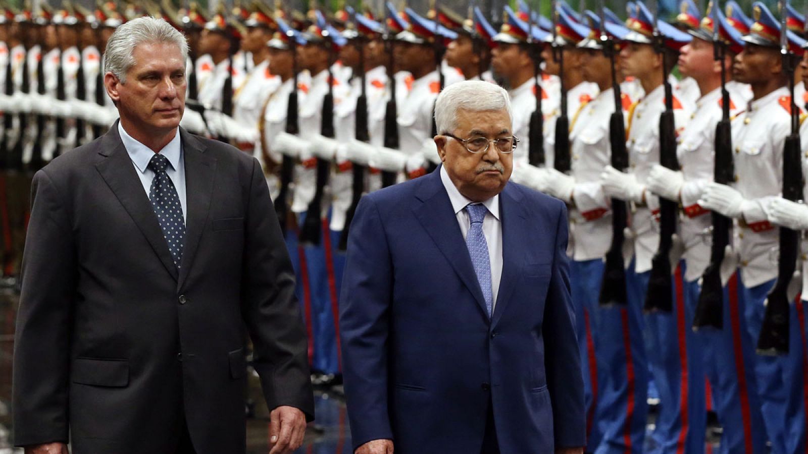 Díaz-Canel recibe en La Habana al presidente palestino, Mahmud Abás