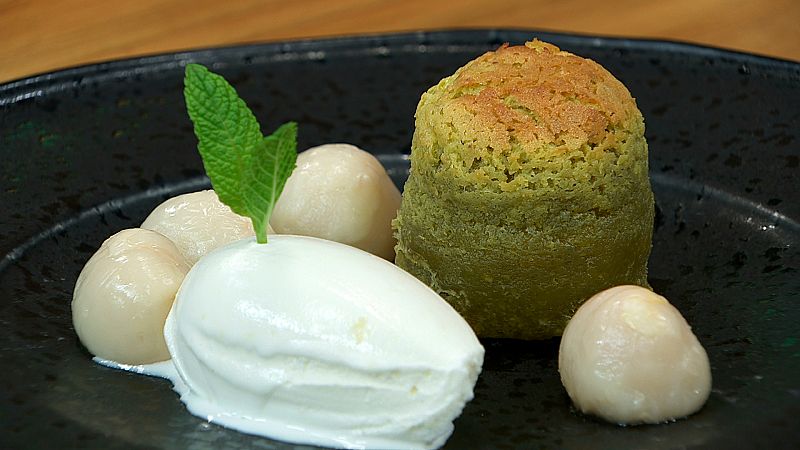 Receta de coulant de pistacho