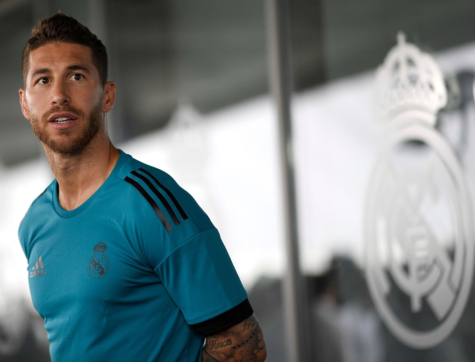 El captián del Real Madrid durante el 'media day'.