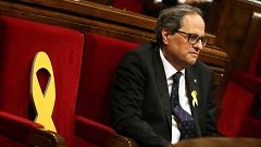 Torra advierte a Sánchez de que su respaldo a la moción pasa por "apoyar a los presos políticos y exiliados"