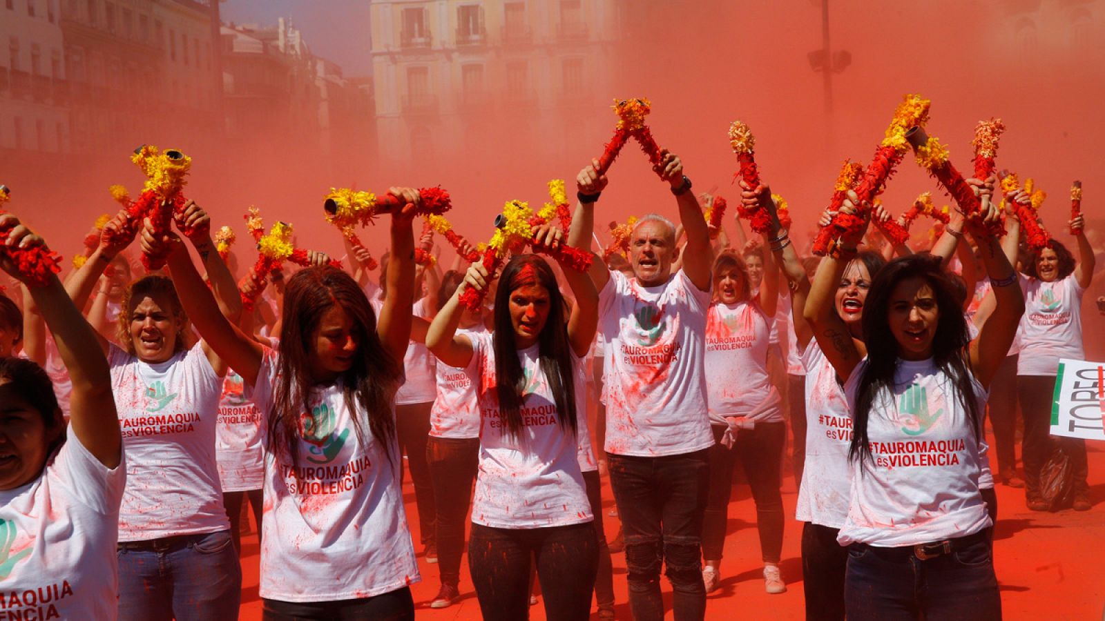Protesta en Madrid para pedir el fin de los espectáculos taurinos