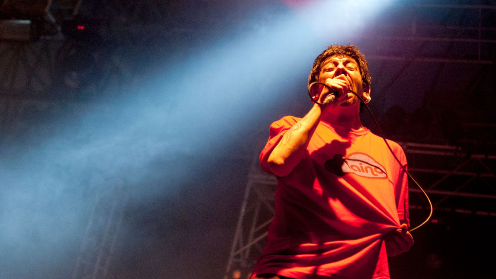 Evaristo Páramos, cantante de la banda Gatillazo, en una imagen de archivo