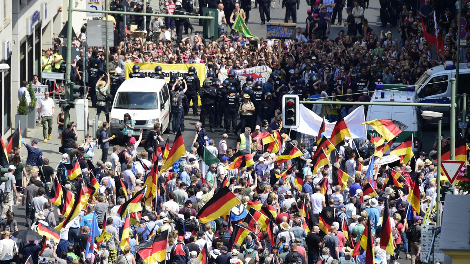 Marcha en Berlín convocada por la ultraderechista Alternativa para Alemania (Afd)
