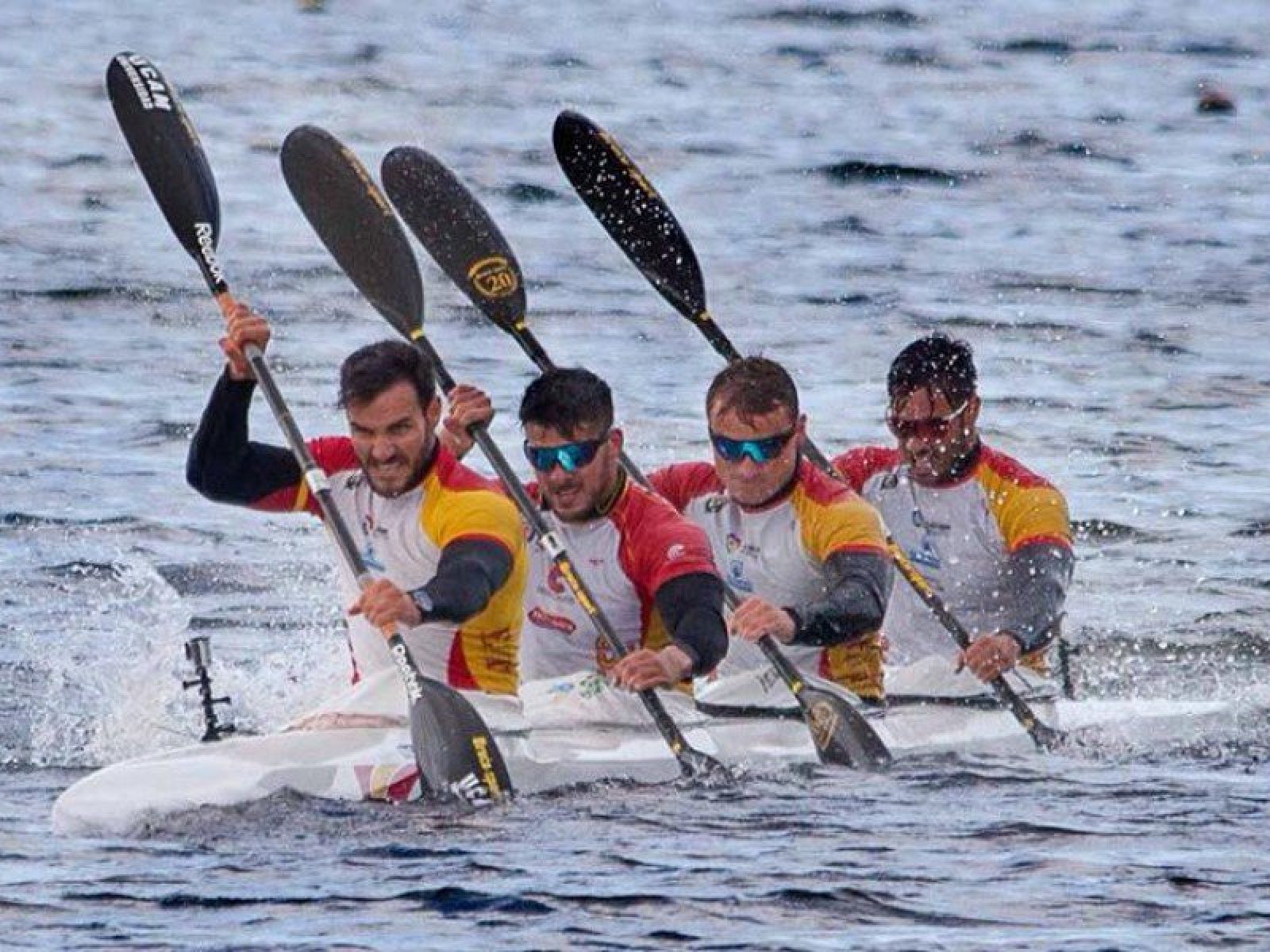 El K4 500 español, integrado por los campeones olímpicos Saúl Craviotto, Cristian Toro, Marcus Cooper y Rodrigo Germade.