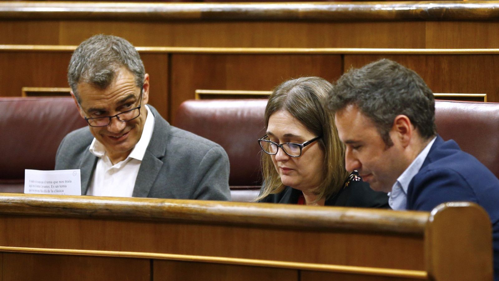 Diputados de Ciudadanos durante el pleno del Congreso de los Diputados