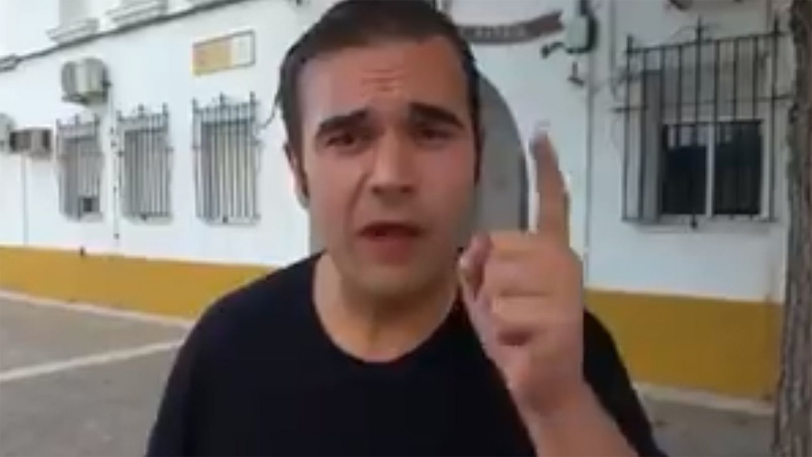 Óscar Reina, secretario general del SAT, en una imagen tomada de un vídeo de su cuenta de Twitter