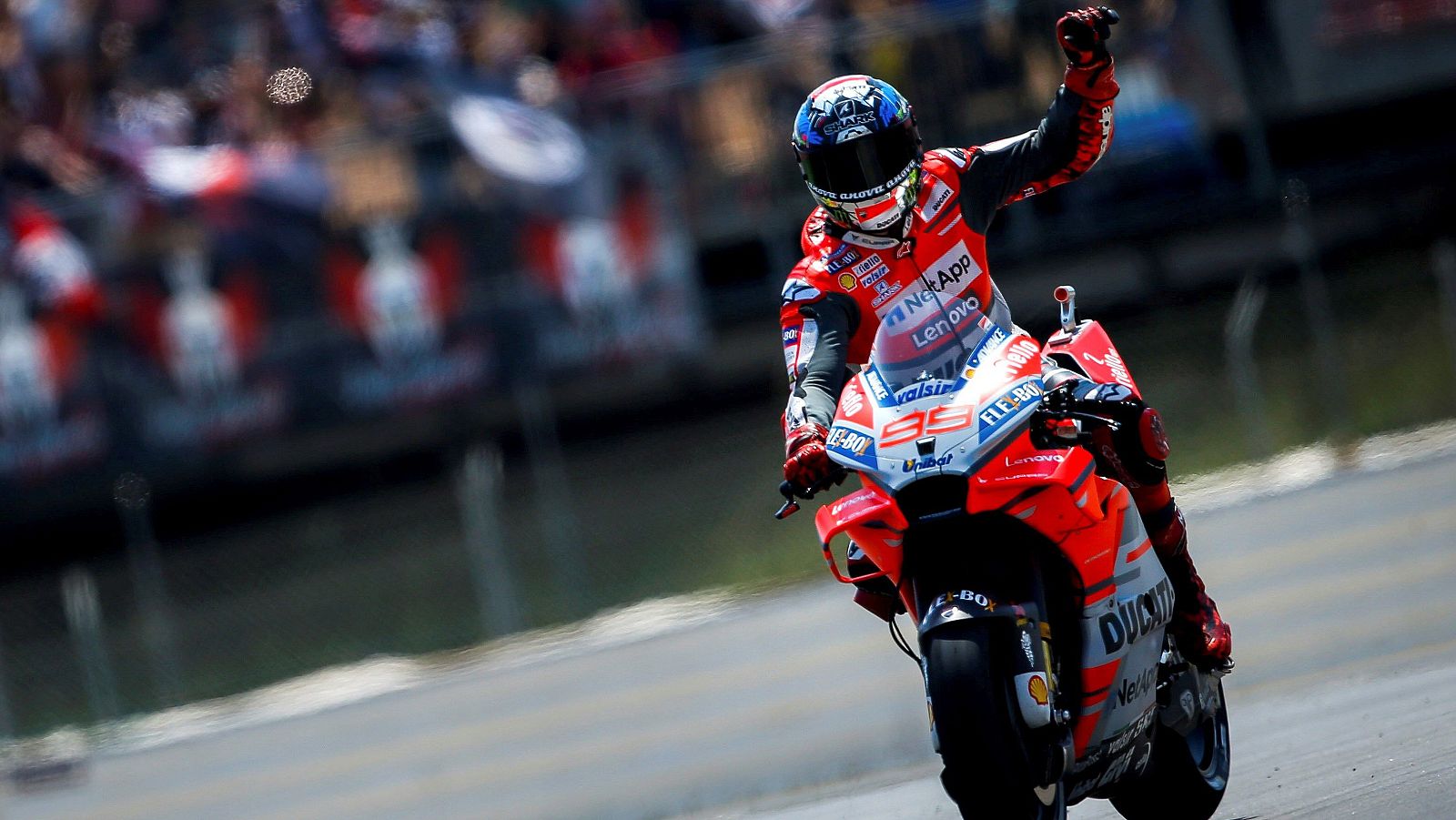 Lorenzo, en el Gran Premio de Catalunya de Motociclismo