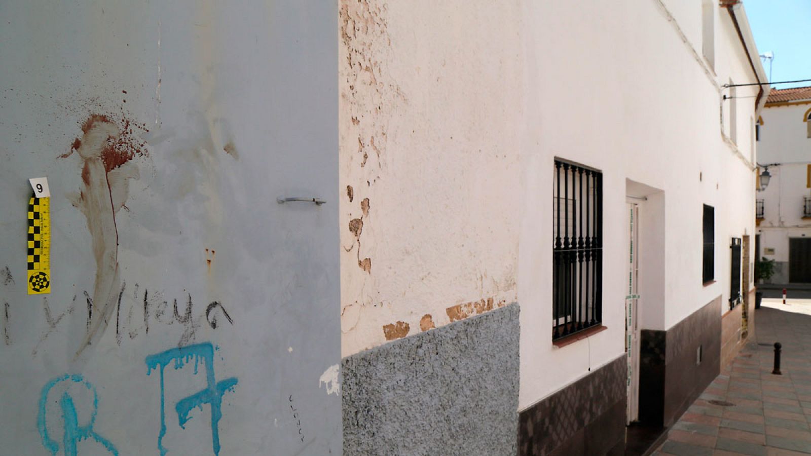 Lugar del crimen en Guadahortuna (Granada)