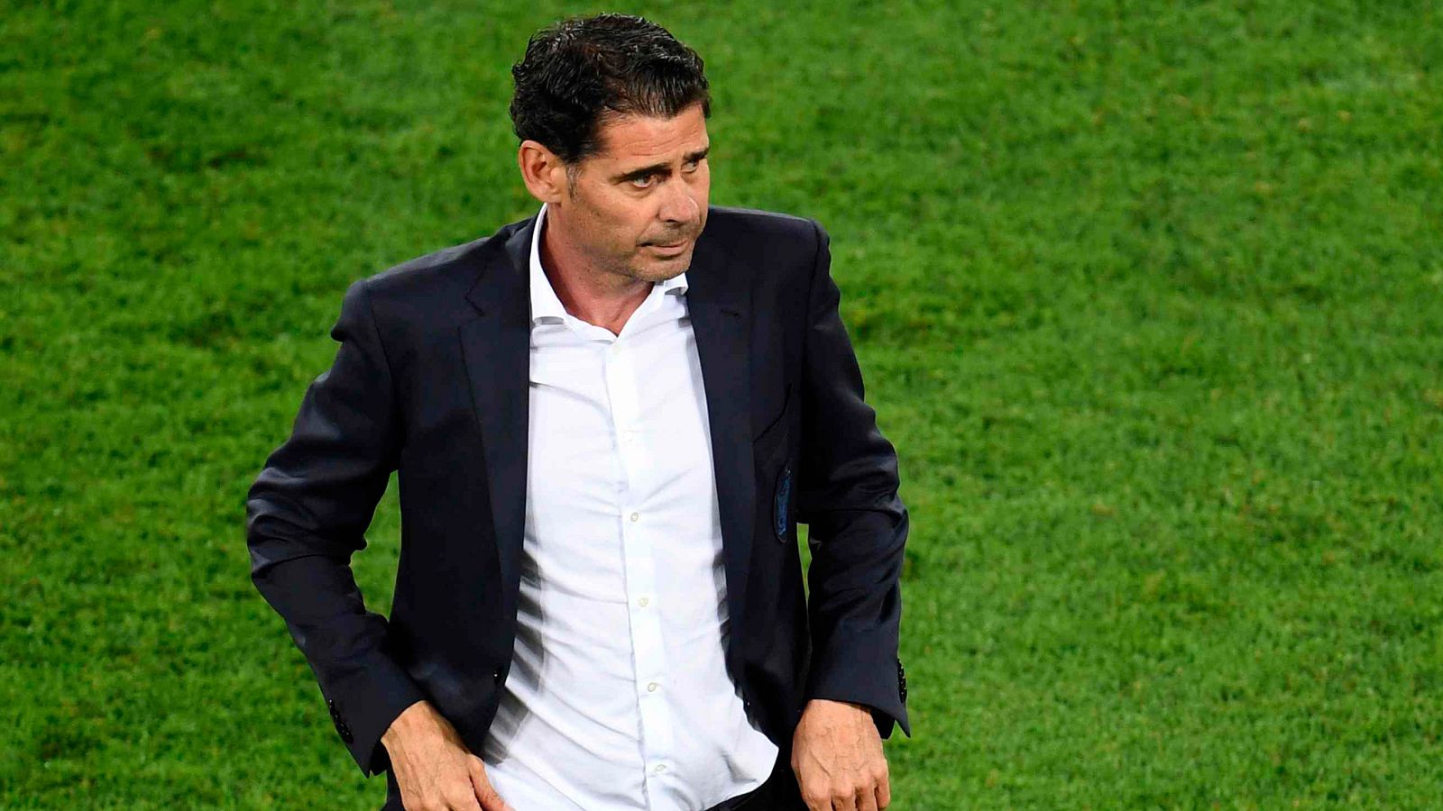 El seleccionador español, Fernando Hierro