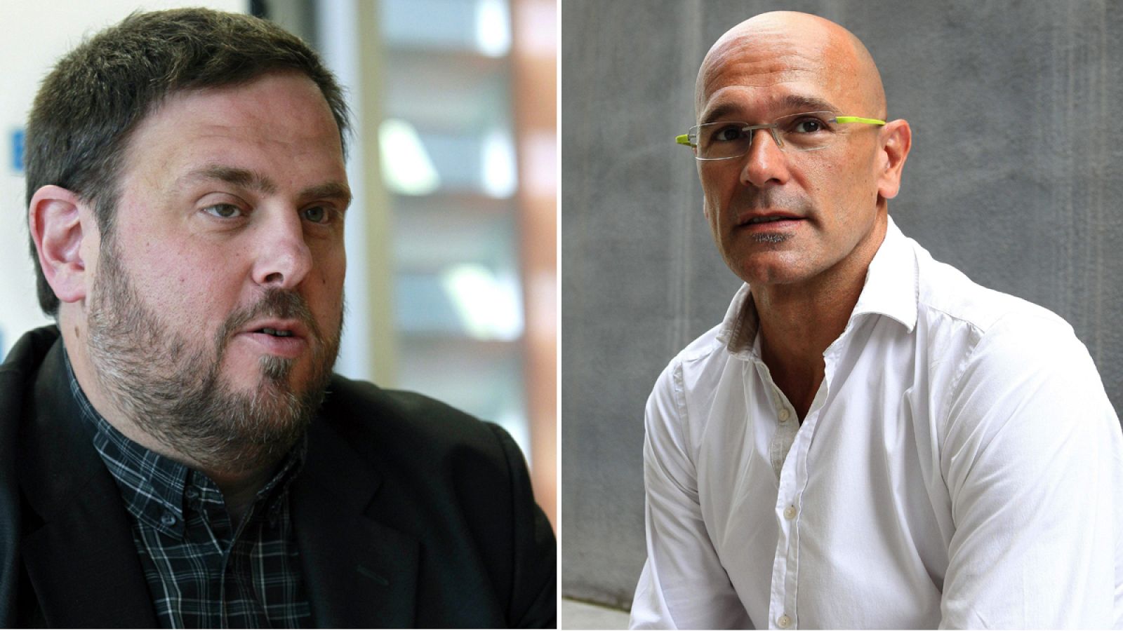 De izq a dcha: Oriol Junqueras y Raül Romeva