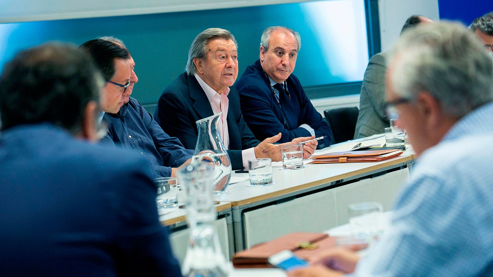 Reunión del comité organizador del congreso del PP, que preside Luis de Grandes.