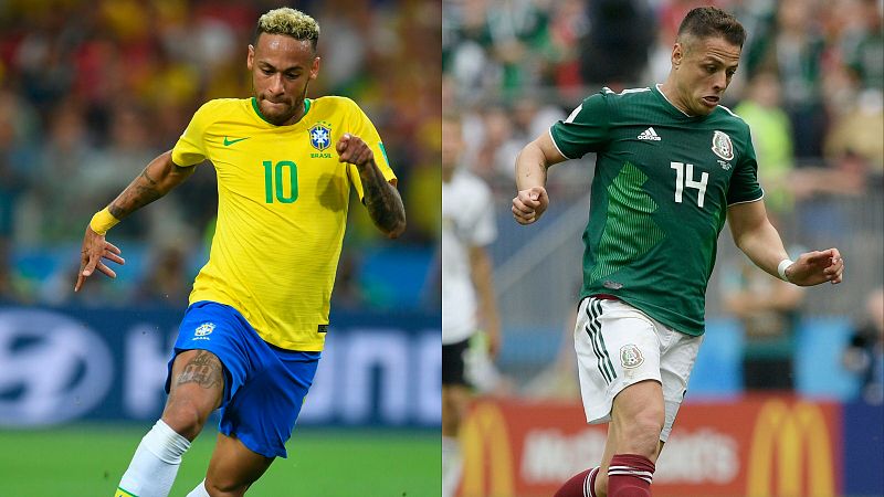Los octavos de final entre Brasil-Mxico y Blgica-Japn, en vivo este lunes en RTVE.es