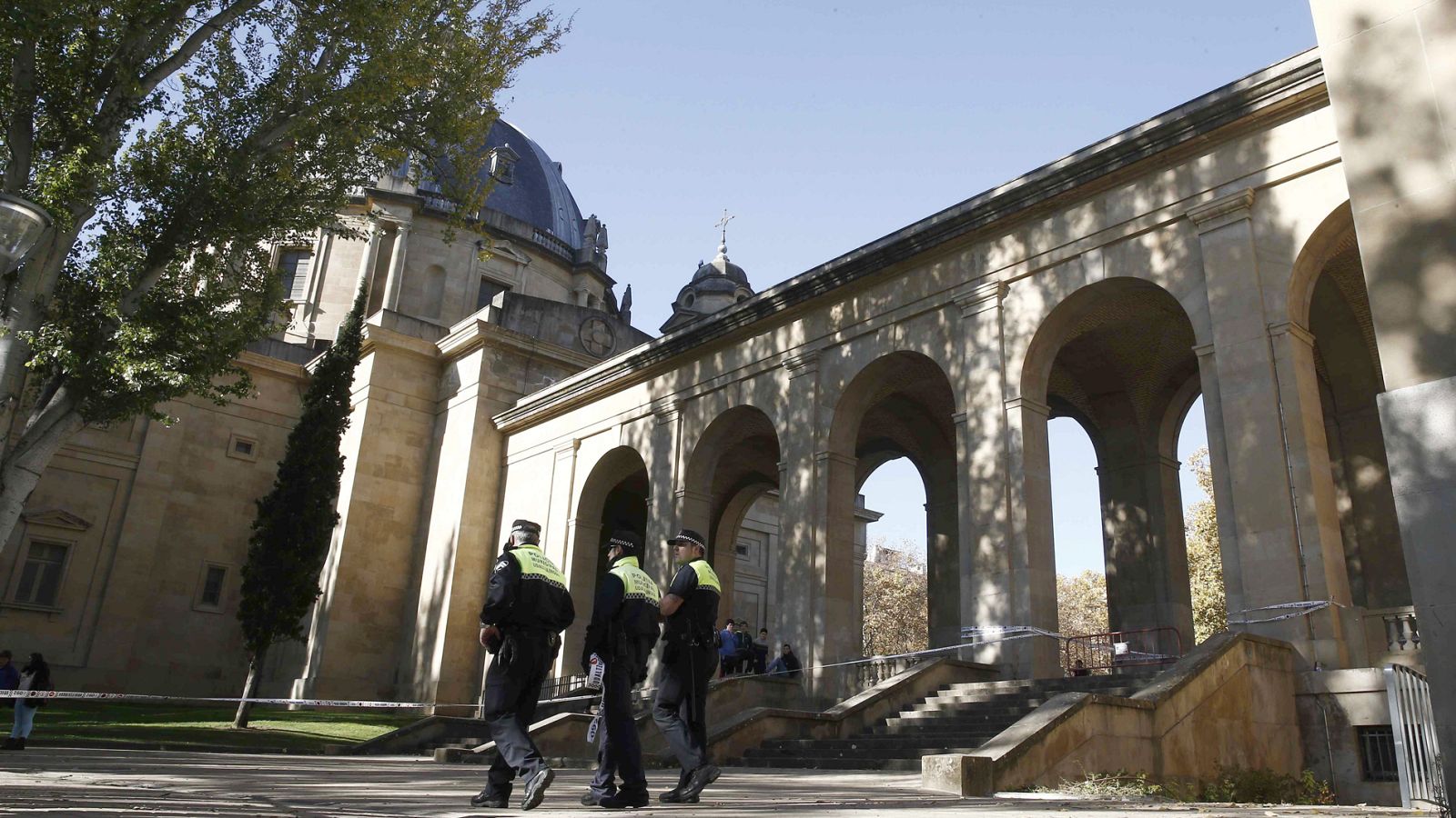 El Monumento a los Caídos de Pamplona, en una imagen de 2016
