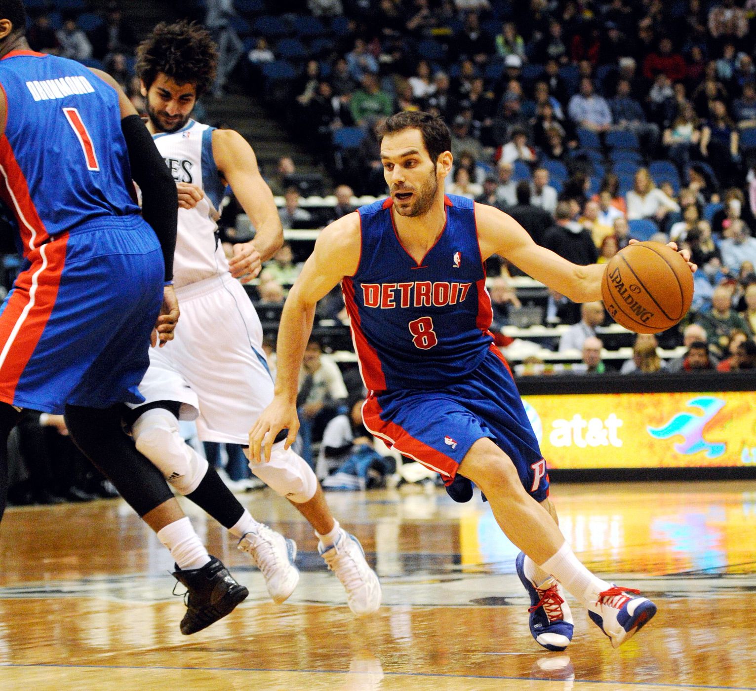 Calderon, durante un partido con los Pistons en 2013