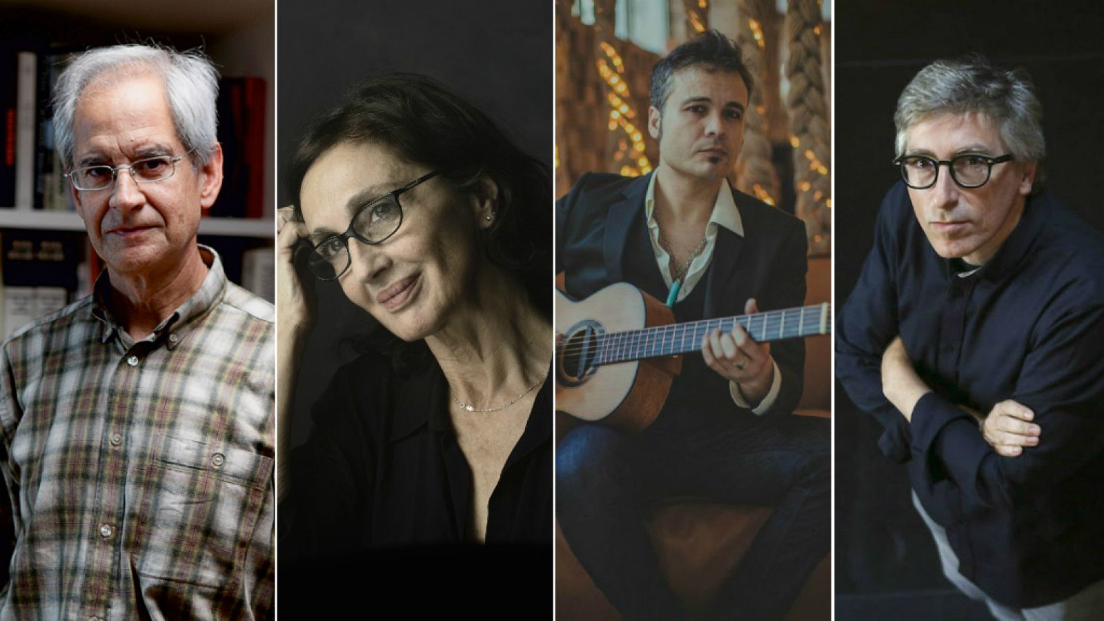 Andrés Rábago "El Roto", Sílvia Munt (foto: © David Ruano), El Twanguero y David Trueba (foto: © EFE)