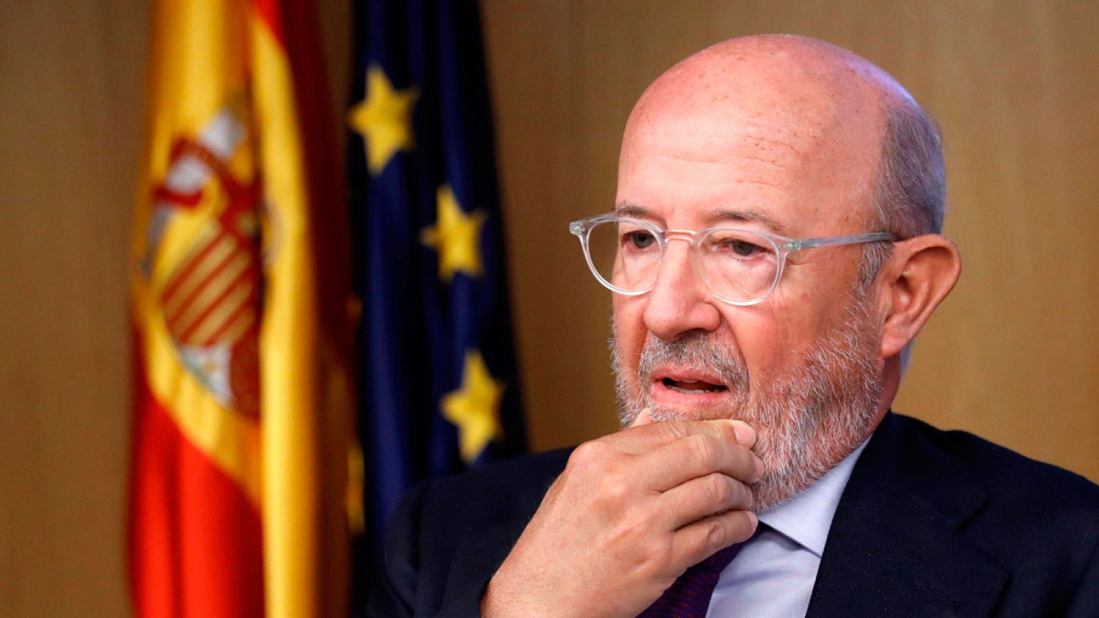El expresidente del Banco Popular Emilio Saracho durante su comparecencia ante la Comisión del Congreso que investiga la crisis financiera y el rescate bancario