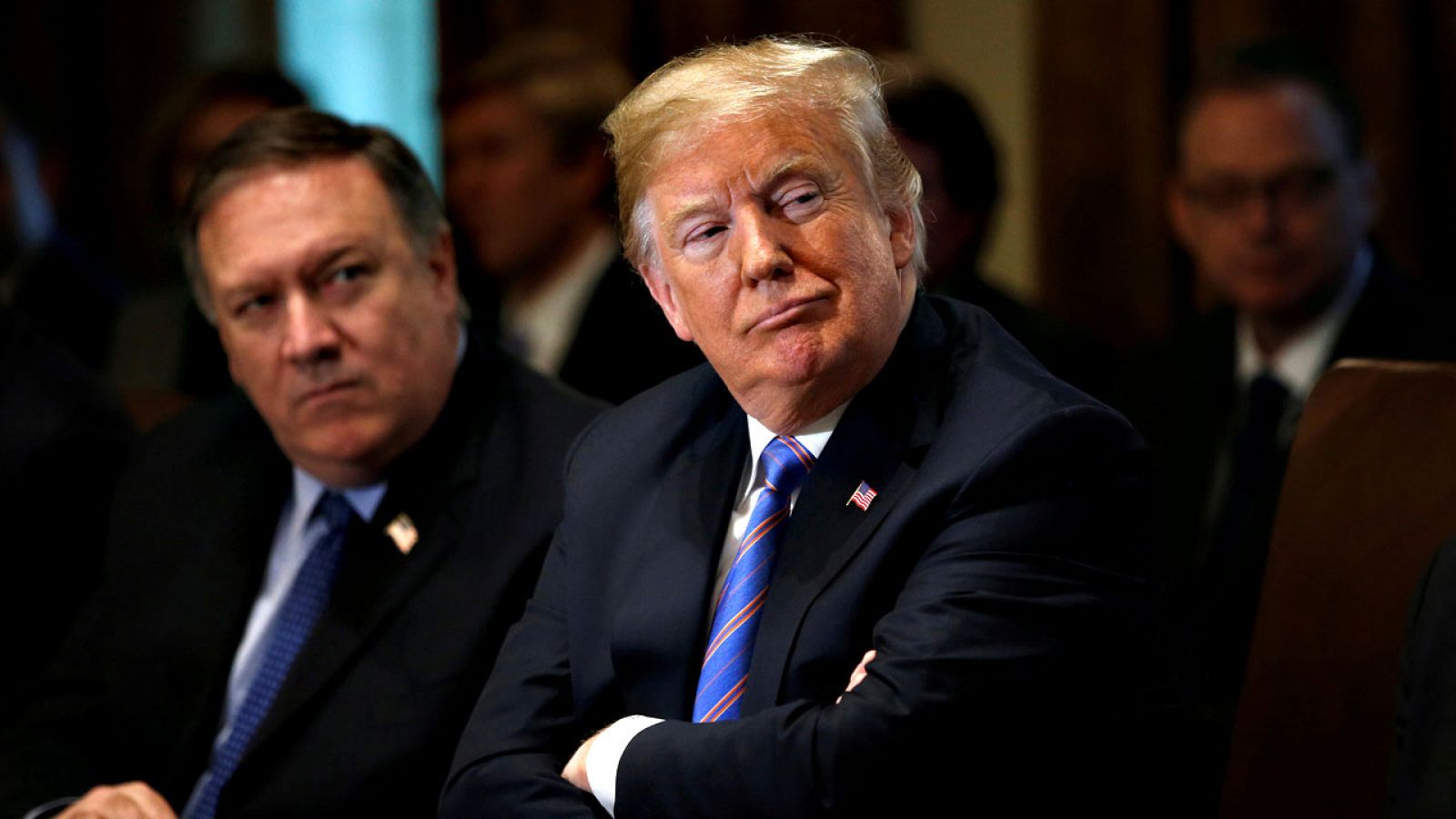 El presidente de Estados Unidos, Donald Trump, en la última reunión de su gabinete