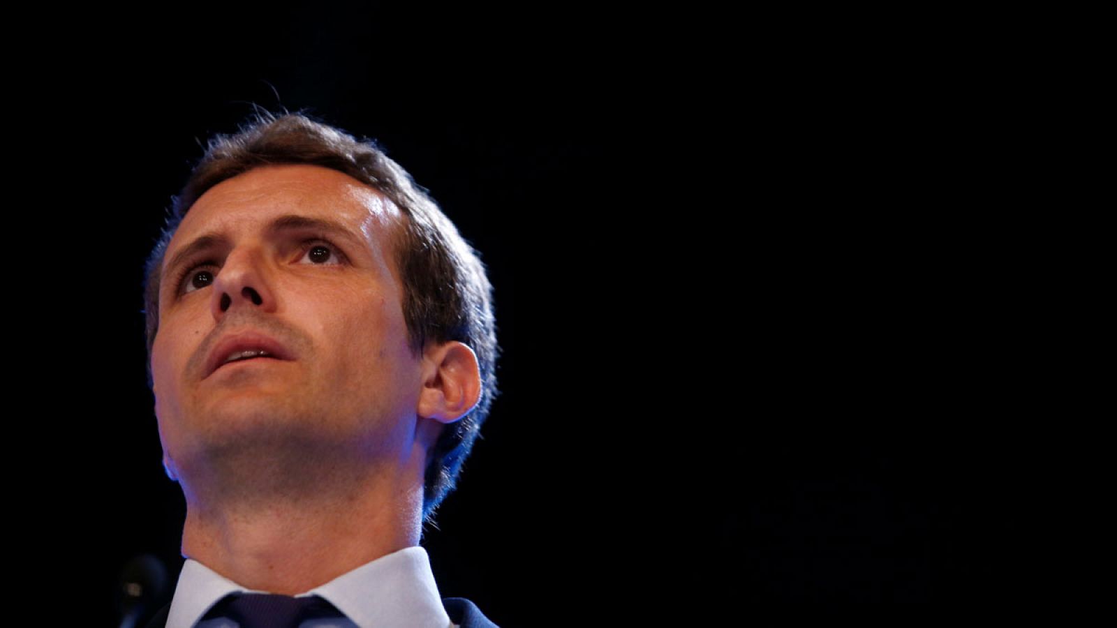 El presidente electo del PP, Pablo Casado, durante el congreso de su partido