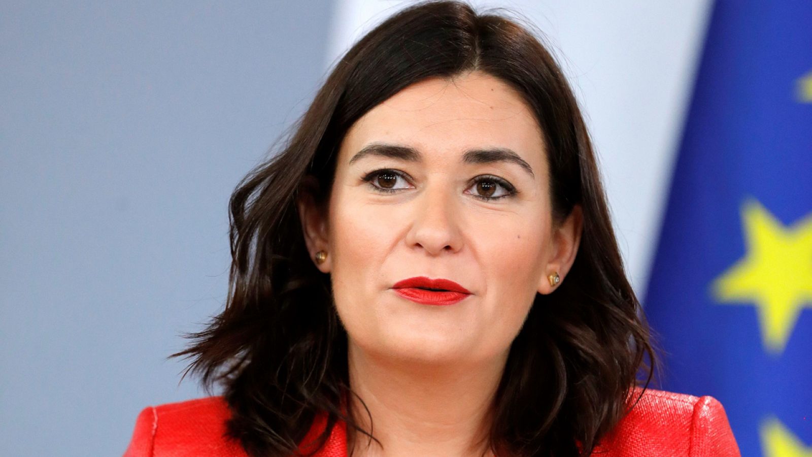 La ministra de Sanidad, Carmen Montón, en la rueda posterior al Consejo de Ministros