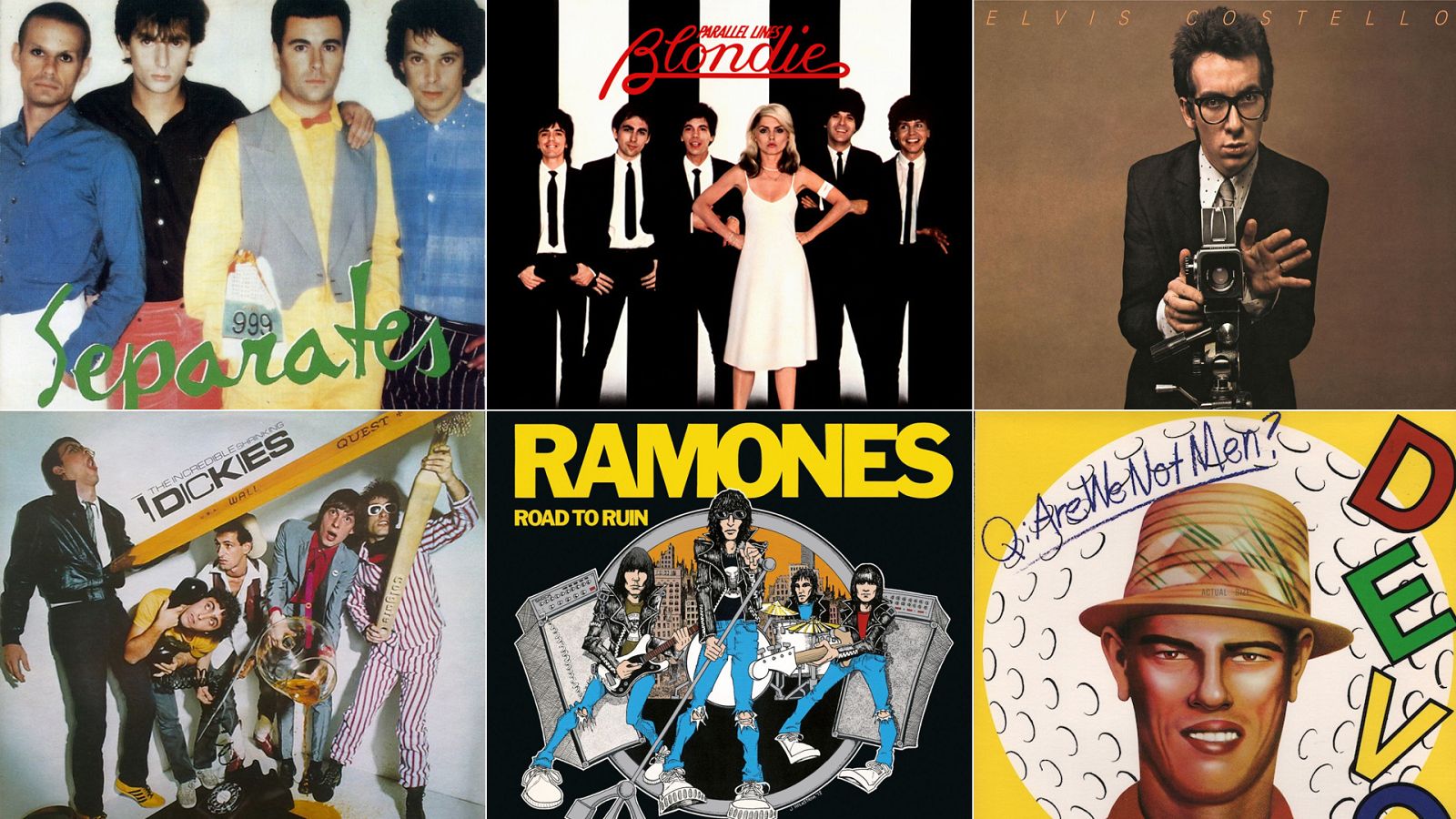 Los 999, Blondie, Elvis Costello, The Dickies, los Ramones o Devo, entre los grupos destacados