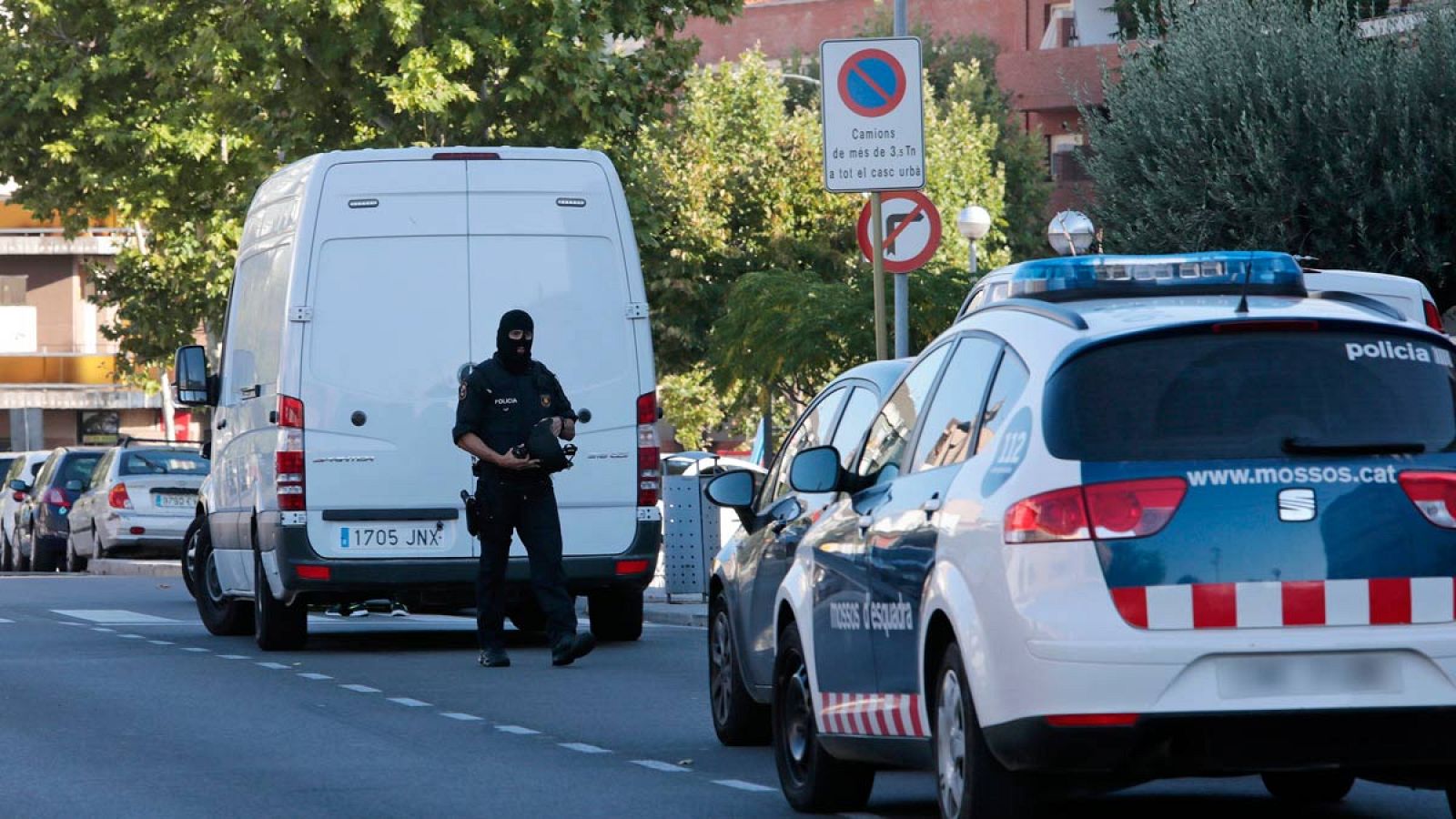 Imagen del dispositivo en Cataluña tras los atentados en Barcelona y Cambrils