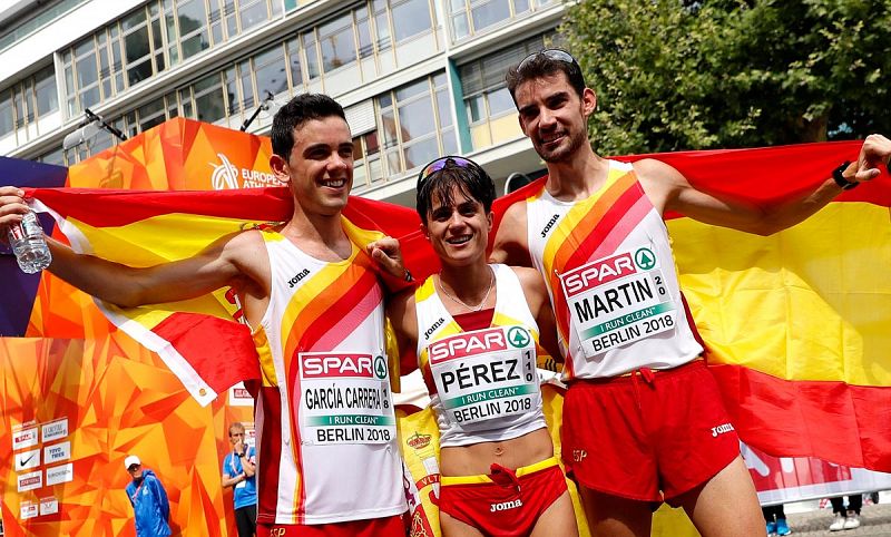 Recital espa�ol en los 20km marcha: �lvaro Mart�n y Mar�a P�rez se llevan el oro, Diego Garc�a, la plata
