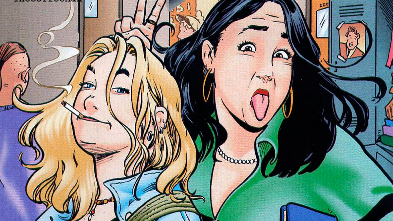 Detalle de una portada de 'Strangers in Paradise'