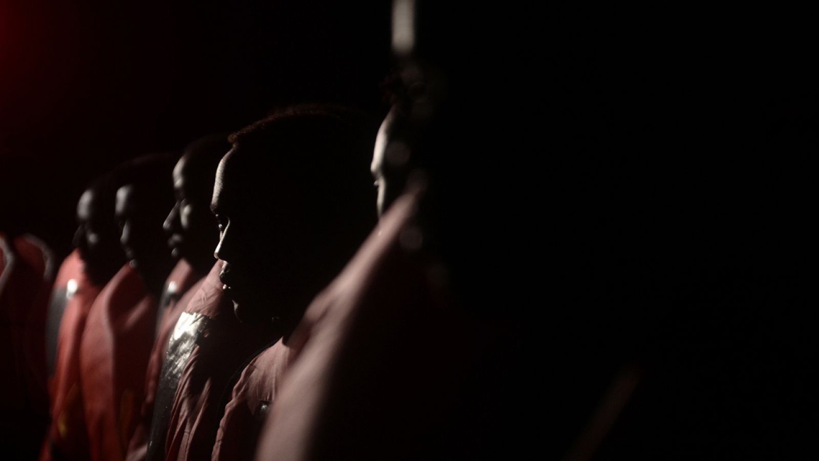 Migrantes rescatados por el Aquarius en junio